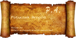 Potucsek Arnold névjegykártya