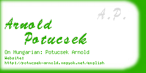 arnold potucsek business card